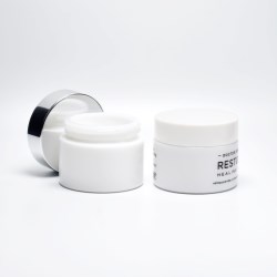 JG-AQ50 50ml Opal White Glass Cosmetic Jar